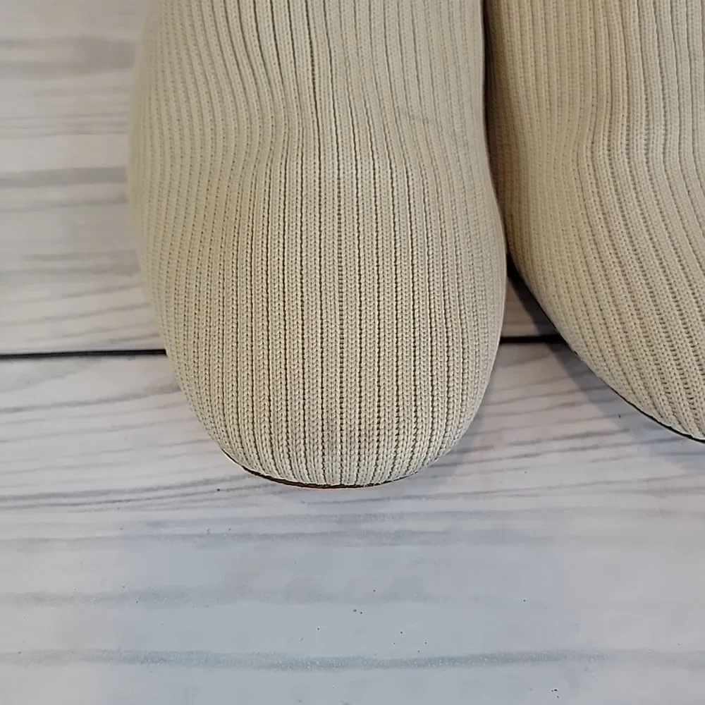Joie Neely Sock Ankle Boot - Cream Womens Size 8.5
